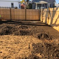 Graded soil ready for a new lawn
