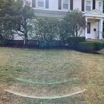 Front lawn at a colonial house