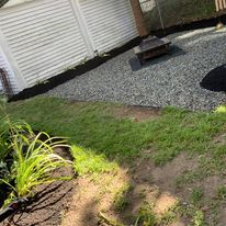 Gravel border with new plantings