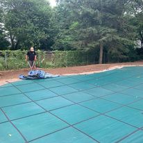 Pool yard cleanup